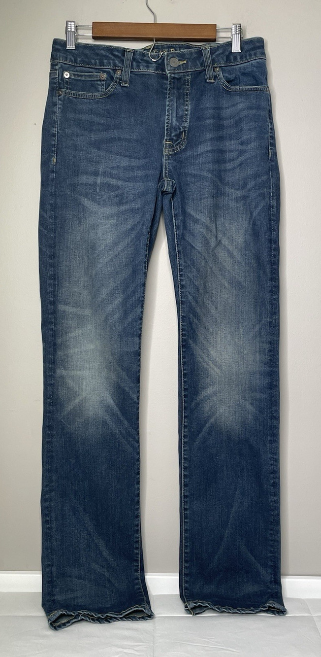 American Eagle Mens 30x34 Original Straight Next Level Flex Jeans Medium Wash